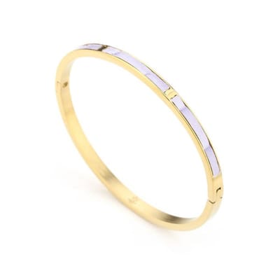 Bijoutheek Armband Paars Kroko Goud/Paars JE13375