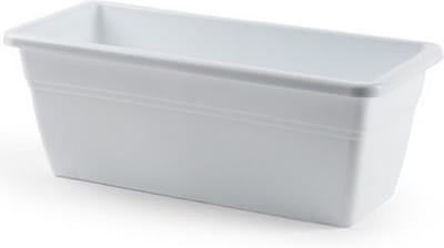 Plantenbak wit rechthoekig 40 x 18 x 15 cm - Bloembakken/plantenbakken voor binnen/buiten