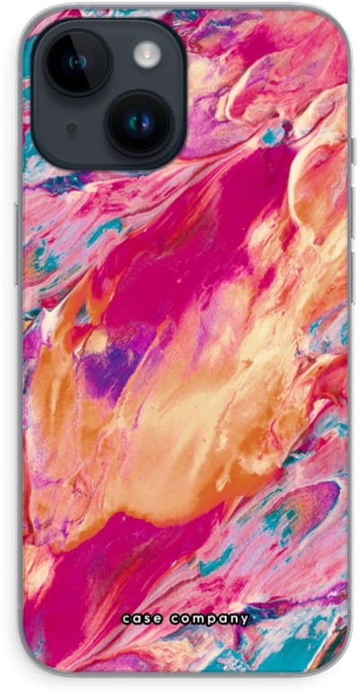 Case Company® - Hoesje geschikt voor iPhone 14 hoesje - Pastel Echoes - Soft Cover Telefoonhoesje - Bescherming aan alle Kanten en Schermrand