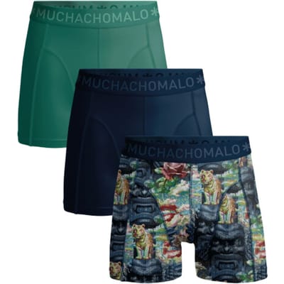 Muchachomalo Heren Boxershorts - 3 Pack - 95% Katoen - Ademend - Onderbroeken Heren - Normale Lengte