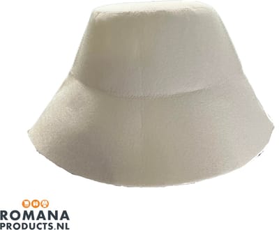 Romana Products Saunahoed - Beschermende Hoed voor Saunagebruik - Wit