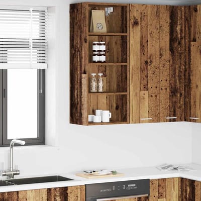 vidaXL - Hangkast - Oudhout - 40 - x - 29,5 - x - 100 - cm - Bewerkt - hout