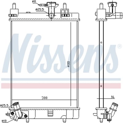 Radiator, motorkoeling NISSENS 617554