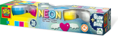SES - Klei - Neon en Glow in the dark - zachte klei - heldere kleuren - droogt niet uit