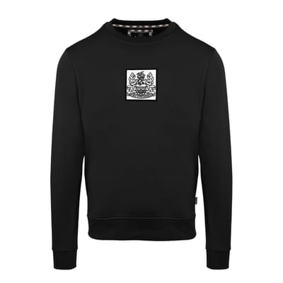 Aquascutum Heren geribbeld sweatshirt (Zwart)