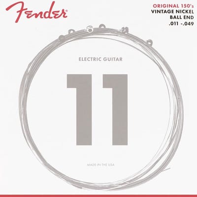 Fender F-150M snaren set elektrisch, pure nickel, medium, 011-014-018-025-038-048