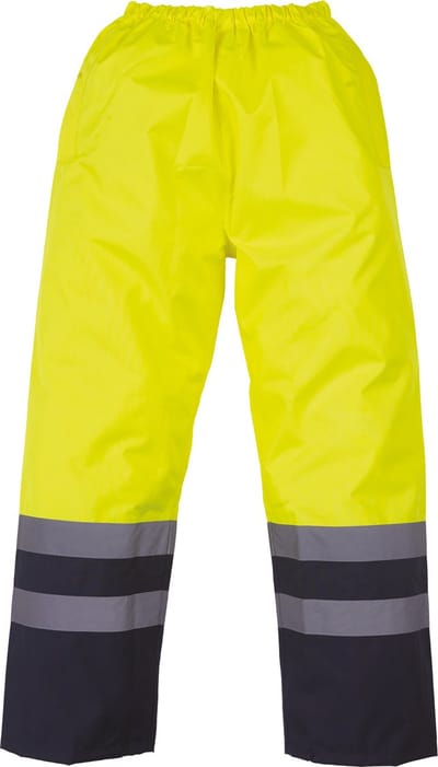 Yoko Hi vis waterproof over trousers YHVS46 - Hi Vis Yellow / Navy - S