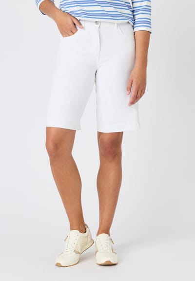 Damart - Bermuda stretch katoen - Dames - Wit - 52