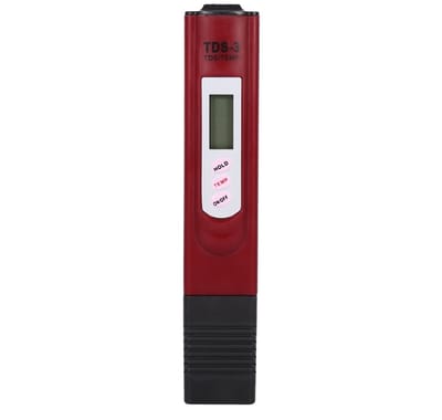 Dailygoods - TDS Water Kwaliteit Tester - Digitale Hardheid Meter voor Aquarium en Zwembad - 0-9990 PPM met LCD Scherm (Rood)