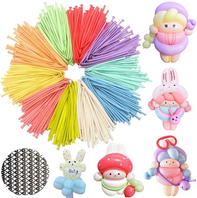 Ballonmodelleerset - 200 lange modelleerballonnen, 260Q magische latex draaiende ballonnen in verschillende kleuren. - ShopVlot