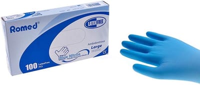 Romed Nitril handschoenen 100 stuks L Romed - Blauw - Nitril - Poedervrij en latexvrij