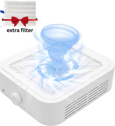 Nagelstofafzuiger - Afstofzuiger - 120Watt Nail Dust Collector - Stofzuiger Voor Nail Salon - Nagels - Acrylnagels - Nepnagels - Gelnagels - Elektrische nagelstofzuiger - Tafelafzuiging - met extra filter - Manicure/Pedicure Handen en Voeten