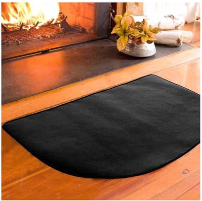 Kachelkoord plat zelfklevend - Reparatieset Kachel - Halfronde Brandbestendige Schoorsteentapijt, 100 x 150 cm, Geschikt voor binnen, buiten en barbecue