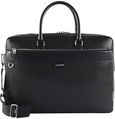 LACOSTE business tas met laptopvak Ossian Slim Computer Bag Noir zwart