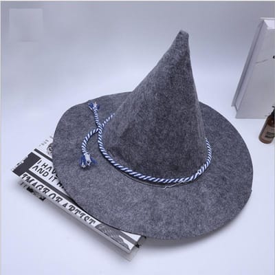 Fête d'Halloween Couleur Unie Unisexe Mode Nouveau Chapeau de Sorcier Cadeau d'Halloween Chapeau de Noël en Feutre Casquette à Visière One Size