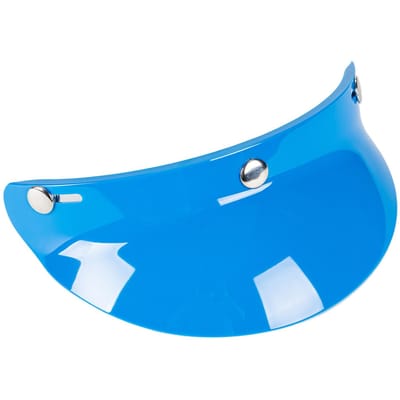 3 Drukknoop Vizier Lens Vizier Opklapbaar Wind voor Open Gezicht Motorhelm blauw