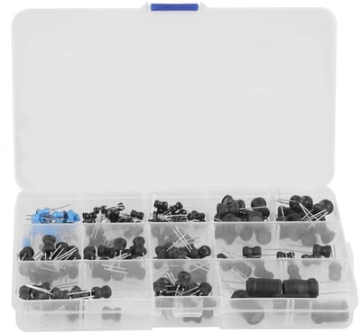 Dailygoods - 145 stuks elektrolytische condensatoren - Assortiment kit - 10uH-10mH - Voor elektronica - Duurzaam - Geschikt voor hobbyisten