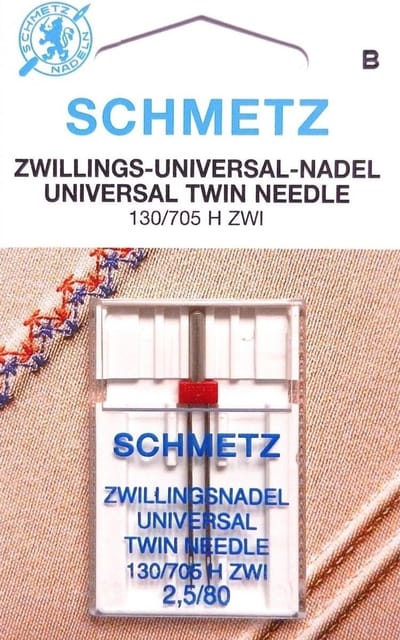 Universele Tweeling Naaimachine Naald Platte Klof 2.5/80 (130/705)