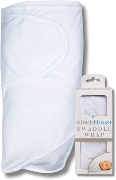 Swaddle wrap voor baby's 0-3 maanden - wit