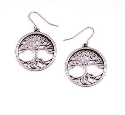 Boom van het leven oorbellen klein, Tree of life oorbellen kline (PE811)