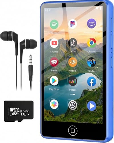 MRKK® MP3 Speler Bluetooth - FM-Radio - Blauw