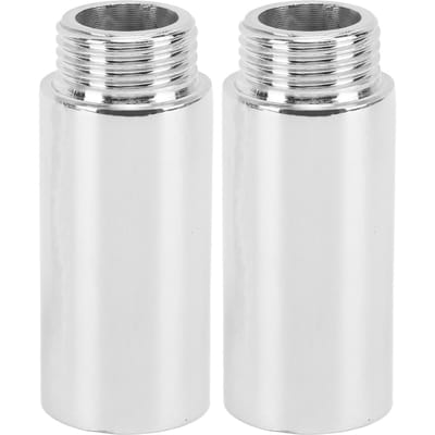 2 STUKS Douchearmverlengstuk RVS Verchroomd Douchekop Verlengpijp voor Badkamer 2in