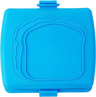 Sandwich Maker - Kaaspers Panini - Snelle Snacks Maken - Magnetron Geschikt - 22x13 cm - Blauw