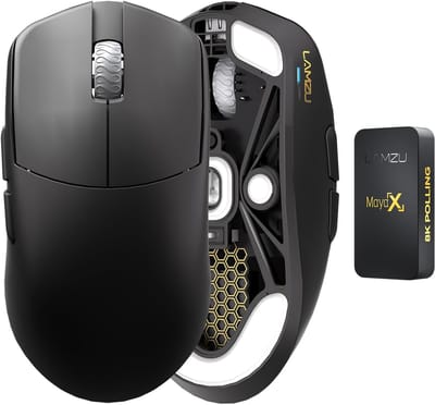 Lamzu Maya X - Gaming Muis - Ultra Lichtgewicht - 47 Gram - 30K DPI - Wireless - 8K polling - Draadloos - Zwart