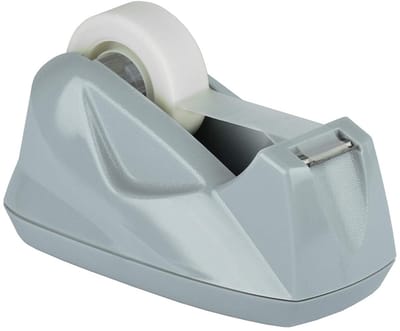 Premium Desktop Tape Dispenser, Kunststof, Non-Skid Base (Heavy Duty) (Platina Kleur)