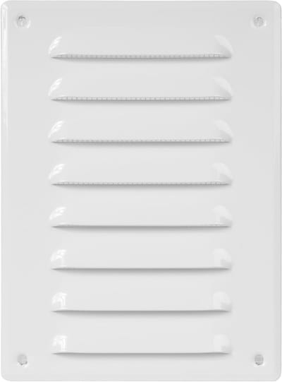 Ventilatierooster met insectenbescherming voor plafond en wand (14 x 19 cm, wit)