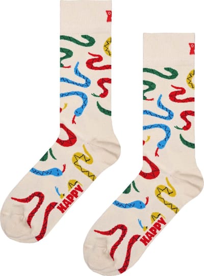 Happy Socks Sokken Snakes - Maat 41-46 - Heren - Grappige sokken - Halfhoge sokken