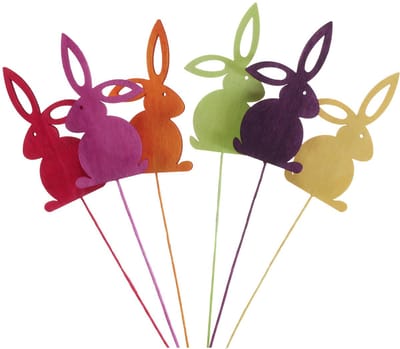 Paashaas houten bloempluggen Paashaas 30,5cm 18 st, 18 Stück