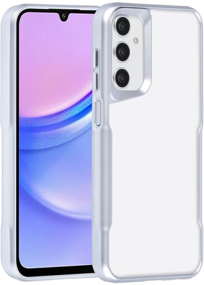 TUNIQ telefoonhoesje voor Samsung Galaxy A15 5G - Siliconen backcover - Zilver
