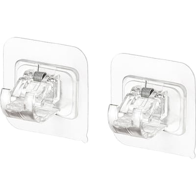 Crochet Support de Tringle à Rideaux Auto-adhésif Support de Tringle à Rideaux sans Perçage pour Salle de Bain Cuisine white
