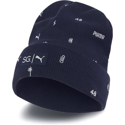 Puma x Selena Gomez Beanie All Over Print Logo Hoed Navy 022359 01