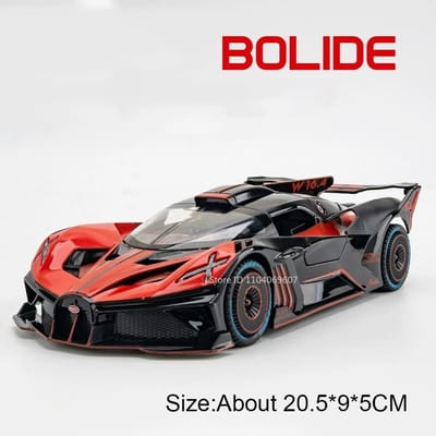 1:24 La Voiture Noire Bolide Voiture de Sport Modèle Jouets Alliage Moulé sous Pression Tirer en Arrière Amortissement Portes Ouvertes Collection Supercars