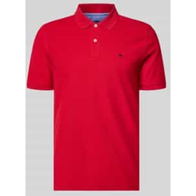 Fynch-Hatton Polo Uni Color Supima Cotton Cranberry Red / male