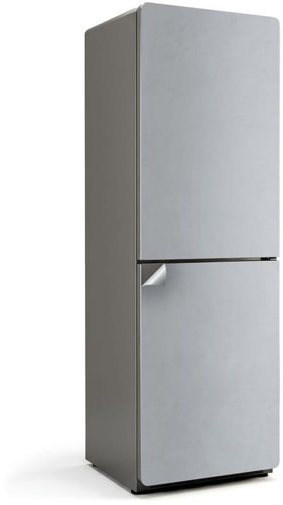 Wallfluent Koelkaststickers - Grijs Koelkast Folie - 60 cm x 180 cm - Grijs Koelkaststickers - Grote Koelkast Sticker - Koelkast Design - Decoratieve Koelkaststicker - Koelkast Opknappen Sticker