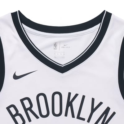 Nike Straight Fit Sneldrogend Basketbalshirt - Nets Kevin Durant Nr. 7 Heren Jersey Wit 864401-103 S white