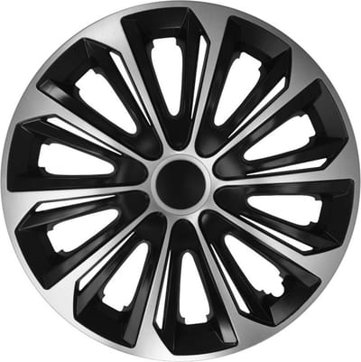NRM STERK - wieldoppen - Maat 15" - Duocolor: zwart/zilver - 4 stuks