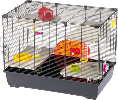 Ferplast Knaagdierenkooi Cage Village 80 - Dierenverblijf - 82x51x62 cm Zwart