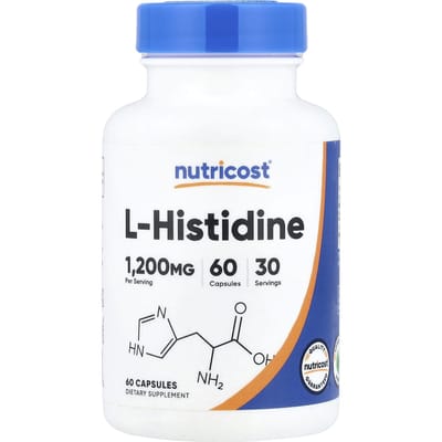 Nutricost, l-histidine, 60 capsules (600 mg per capsule)