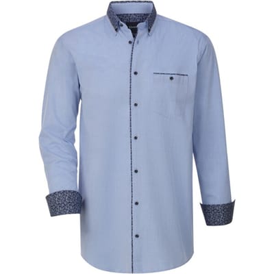 Babista herren Overhemd - 37/38 - lichtblauw - Plus Size