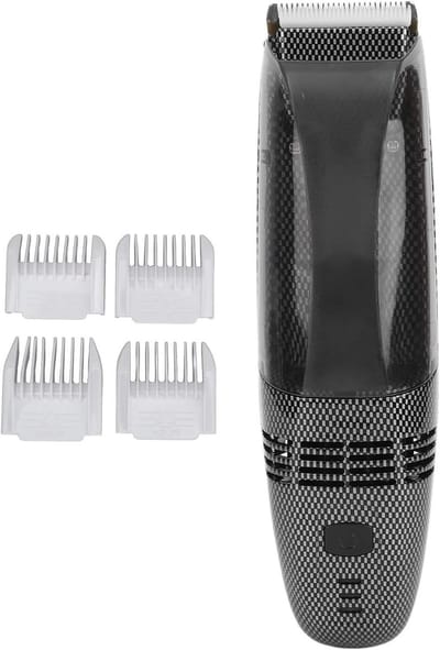 Elektrische Tondeuse - Haartrimmer - Thuis Knippen - Automatische Haarzuiging - 1400 mAh Batterij - Zwart