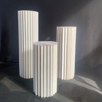 Origami Ronde Pilaar Taart Desserttafel voor Bruiloftsfeest Decoratie Banket Podium Vouwen Romeinse Zuil Ornamenten Arrangement Diameter 30CM