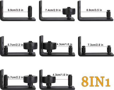 Dailygoods- Deurgids Verstelbaar - Zware Beugel - 23-delige Set - Hoogwaardige POM Rollers - Geschikt voor Alle Deuren - Eenvoudige Installatie - Deurschuif