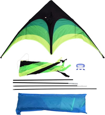 Driehoek Vlieger - Vlieger Speelgoed - Buiten Spelen - Gemakkelijk Vliegen - 160x80cm - Multicolor