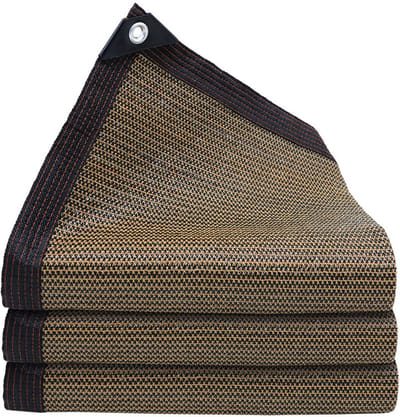 Schaduwdoek – 1 stuk – 2 x 3 m – Schaduwdoek voor de tuin – Zonwerend net met 80% – Met metalen ogen – Eenvoudig te installeren – Geschikt voor kassen, terrassen, groenten, planten en kippenhokken – Lichtdoorlatend en ademend – Bruin