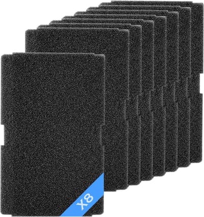 Hoogwaardige Filterdrogers met 8 Stuks, Effectieve Sponsfilters voor Schuimreiniging en Luchtzuivering