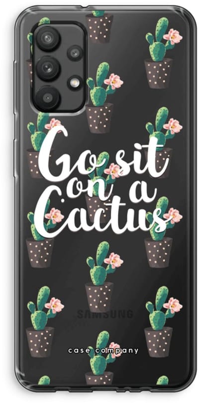 Case Company® - Hoesje geschikt voor Samsung Galaxy A32 4G hoesje - Cactus quote - Soft Cover Telefoonhoesje - Bescherming aan alle Kanten en Schermrand